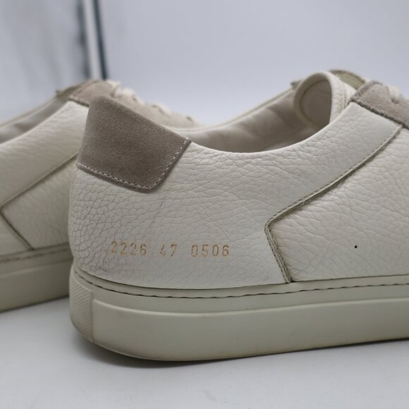 Common Projects Bball Low Grey White Suede Leather Men's EU 47 Made In Italy - Picture 3 of 10